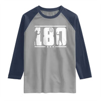 Darts 180 Max Score Player Raglan Shirt Darts Fan Gift - Wonder Print Shop