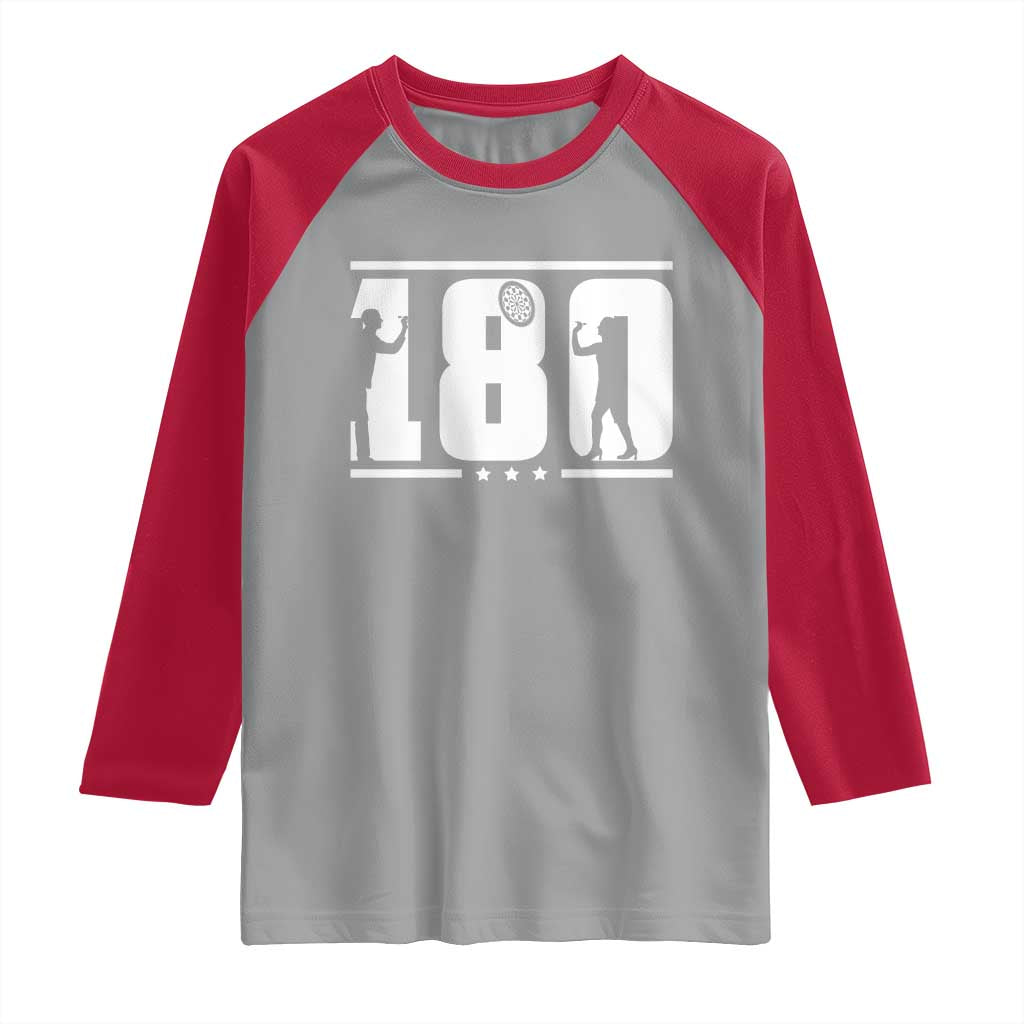 Darts 180 Max Score Player Raglan Shirt Darts Fan Gift - Wonder Print Shop