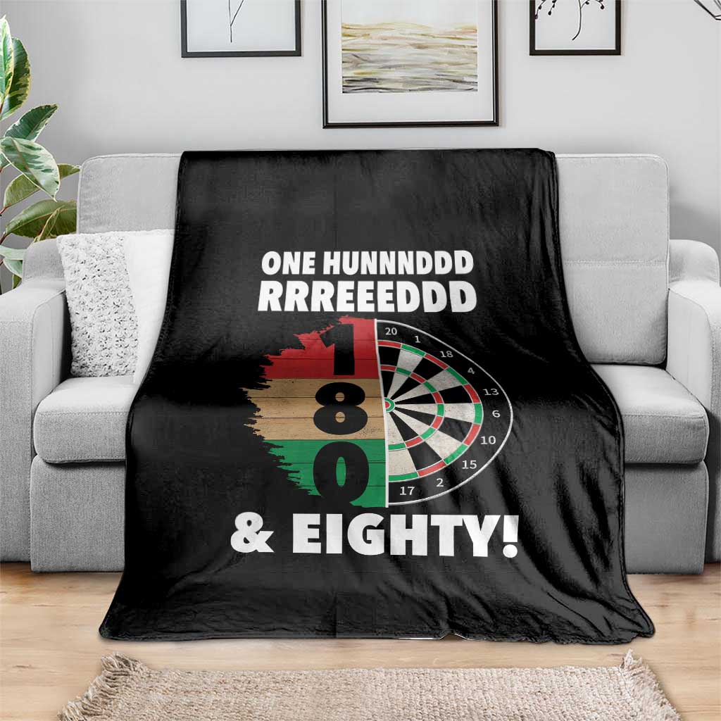 One Hundred And Eighty Throw Blanket Funny Darts Player Gift - Wonder Print Shop