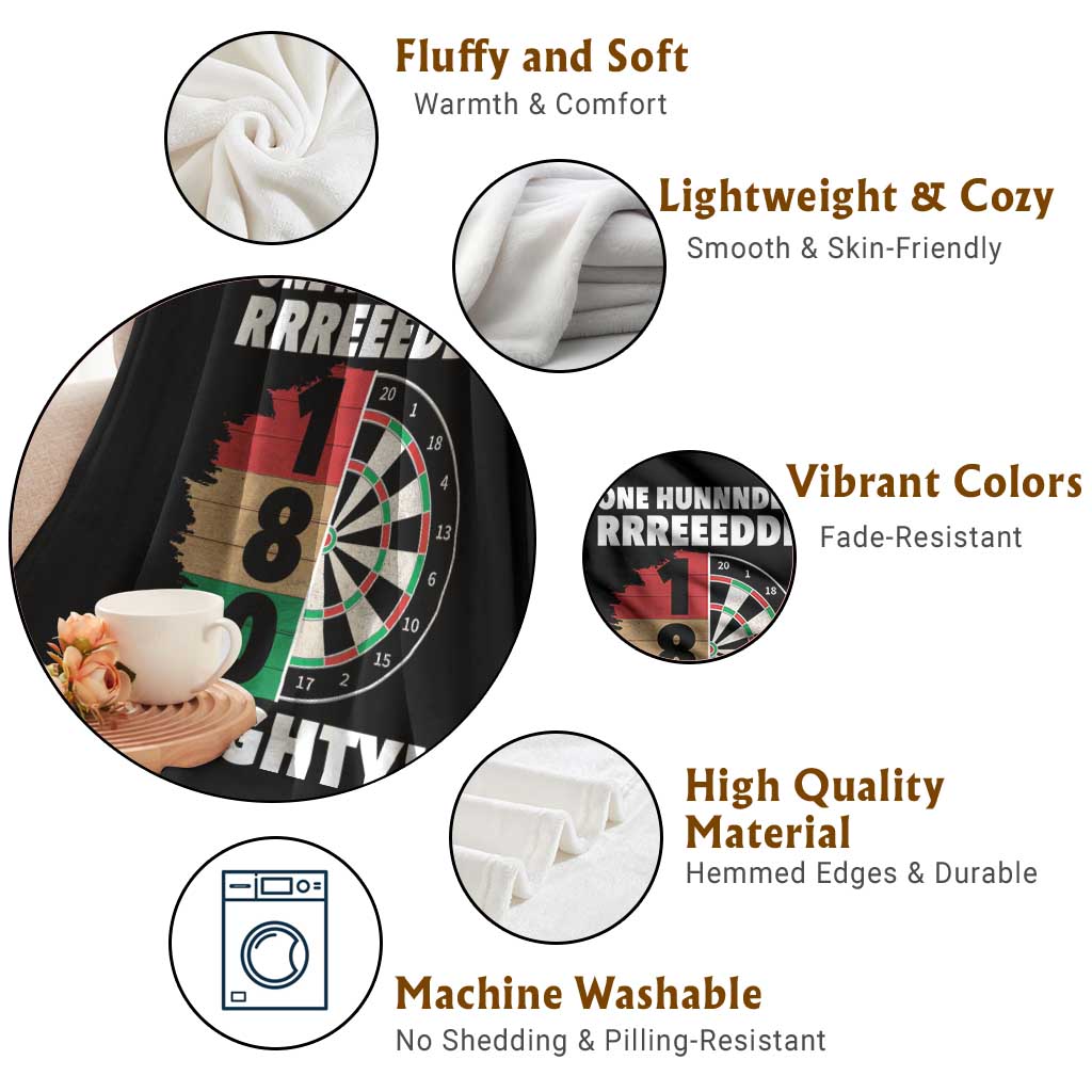 One Hundred And Eighty Throw Blanket Funny Darts Player Gift - Wonder Print Shop