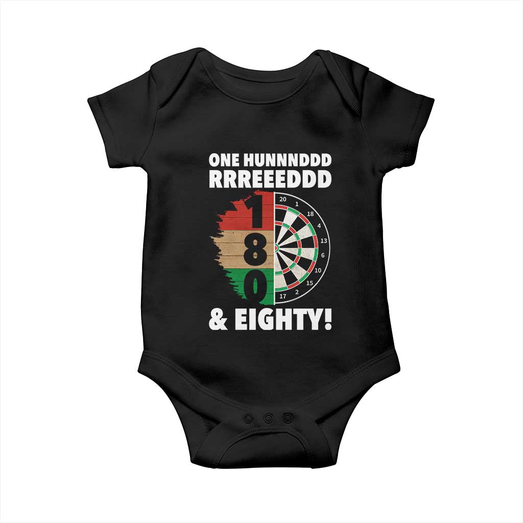 One Hundred And Eighty Baby Onesie Funny Darts Player Gift - Wonder Print Shop