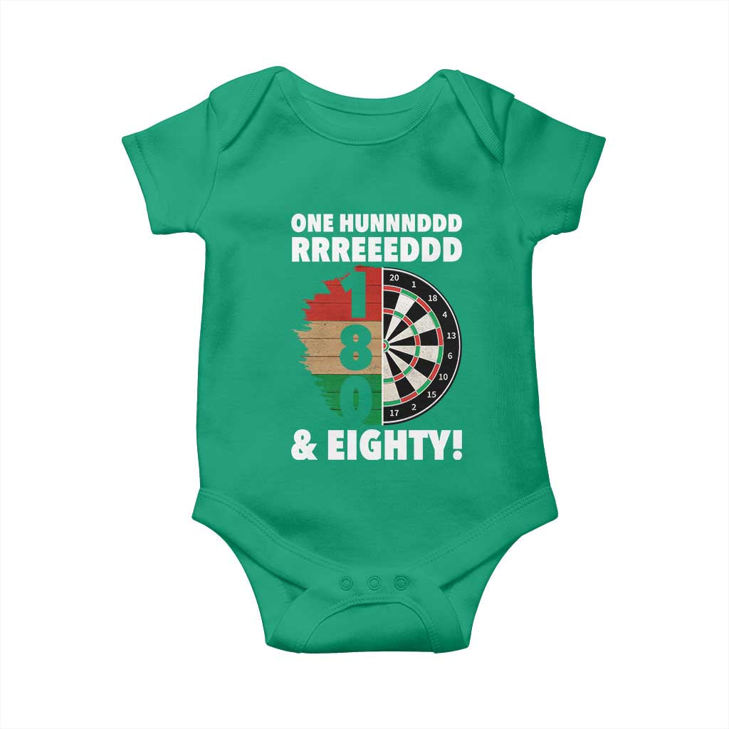 One Hundred And Eighty Baby Onesie Funny Darts Player Gift - Wonder Print Shop