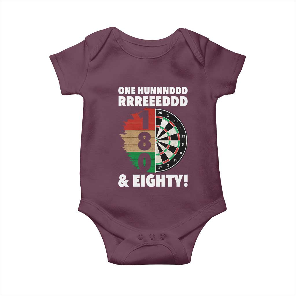 One Hundred And Eighty Baby Onesie Funny Darts Player Gift - Wonder Print Shop