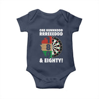 One Hundred And Eighty Baby Onesie Funny Darts Player Gift - Wonder Print Shop