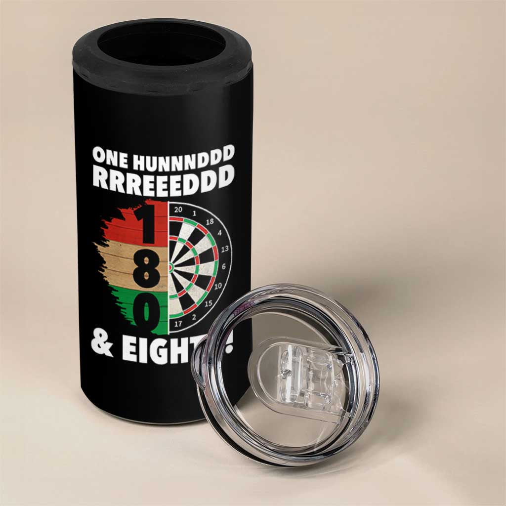 One Hundred And Eighty 4 in 1 Can Cooler Tumbler Funny Darts Player Gift - Wonder Print Shop
