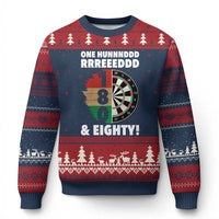 One Hundred And Eighty Ugly Christmas Sweater Funny Darts Player Gift - Wonder Print Shop