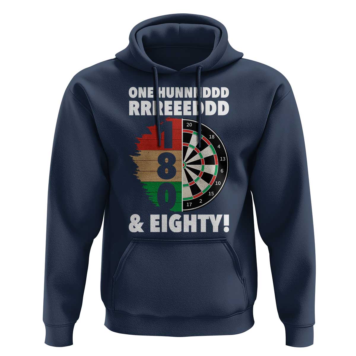 One Hundred And Eighty Hoodie Funny Darts Player Gift - Wonder Print Shop