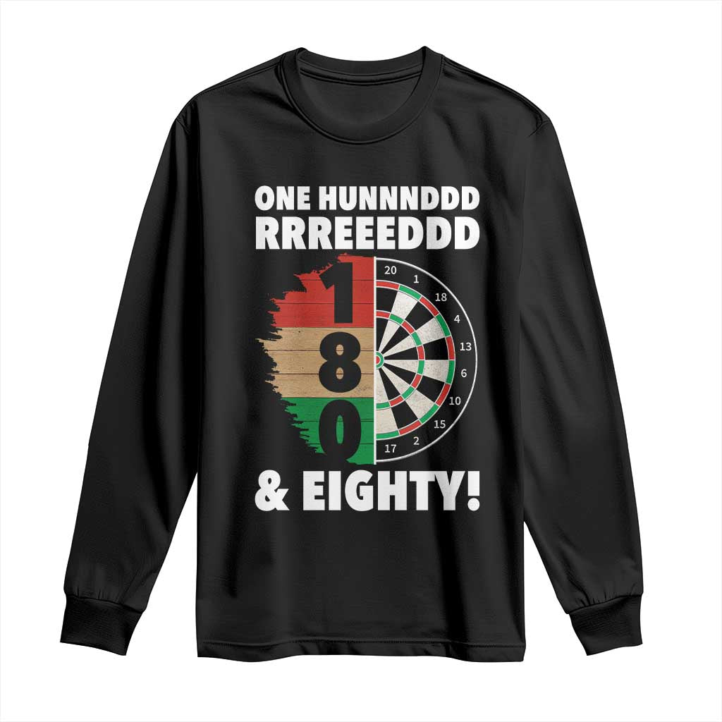 One Hundred And Eighty Long Sleeve Shirt Funny Darts Player Gift - Wonder Print Shop