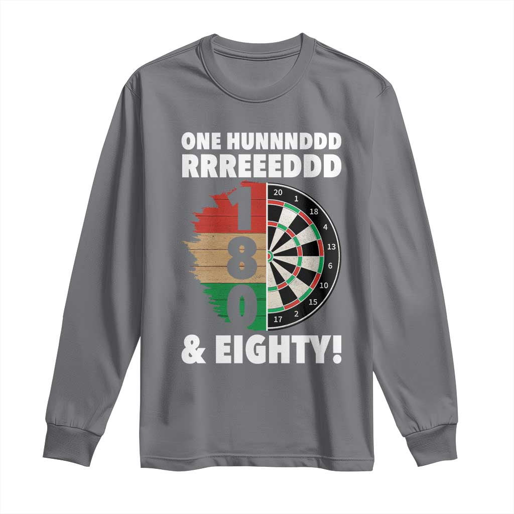 One Hundred And Eighty Long Sleeve Shirt Funny Darts Player Gift - Wonder Print Shop