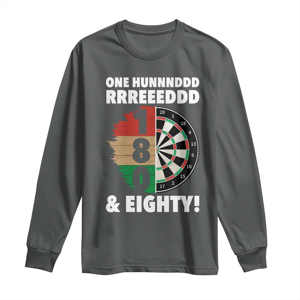 One Hundred And Eighty Long Sleeve Shirt Funny Darts Player Gift - Wonder Print Shop