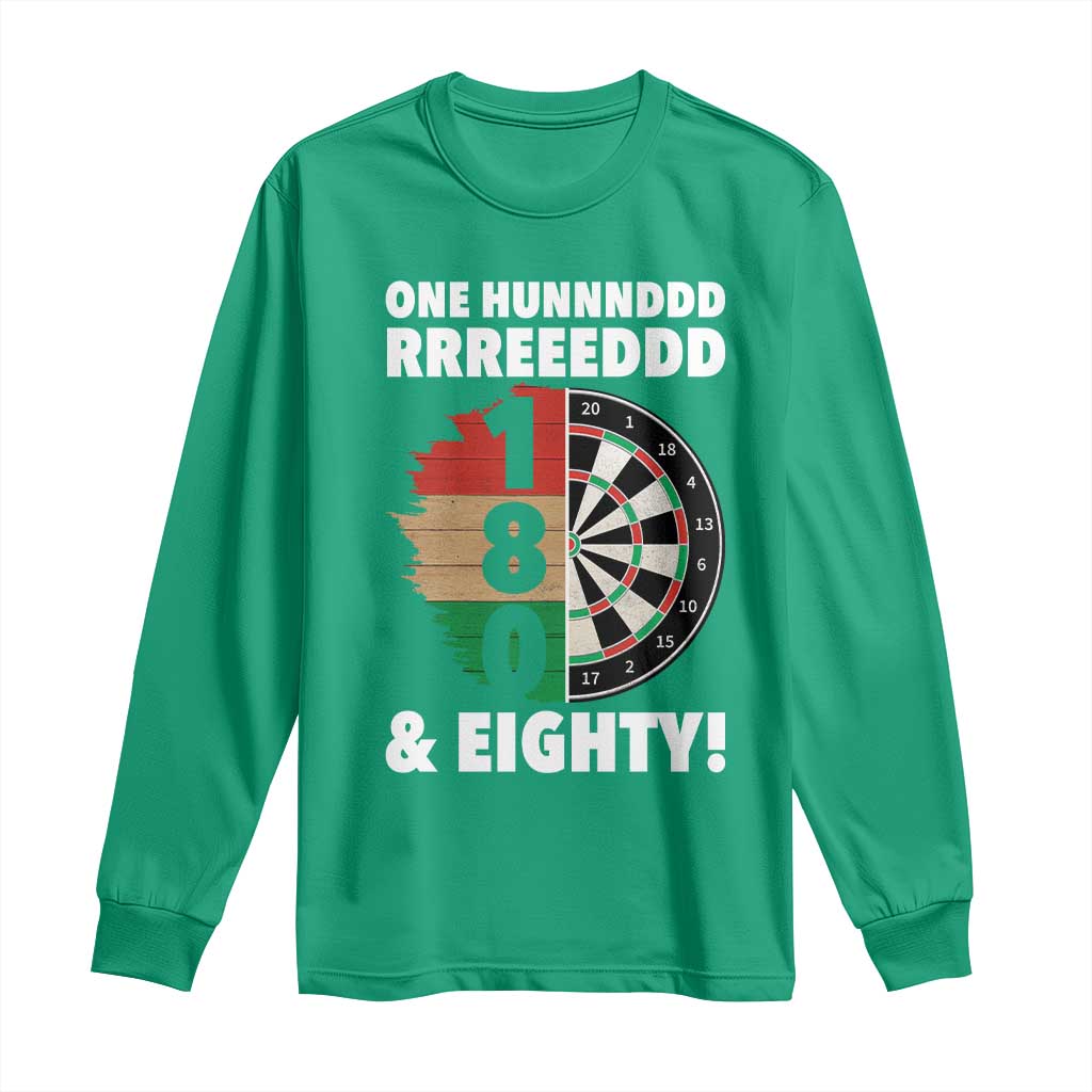 One Hundred And Eighty Long Sleeve Shirt Funny Darts Player Gift - Wonder Print Shop
