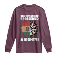 One Hundred And Eighty Long Sleeve Shirt Funny Darts Player Gift - Wonder Print Shop