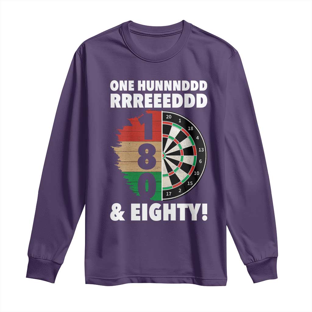 One Hundred And Eighty Long Sleeve Shirt Funny Darts Player Gift - Wonder Print Shop