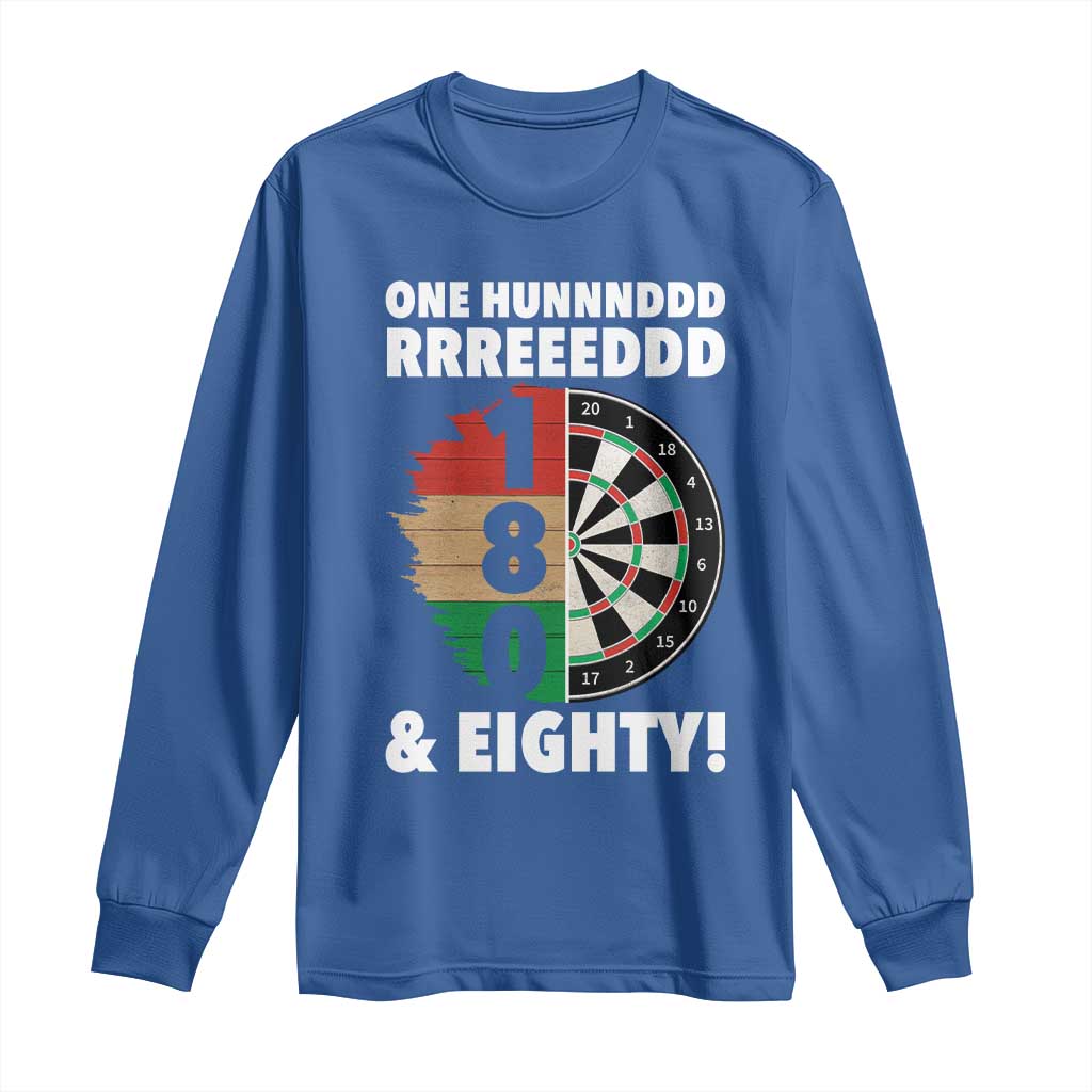 One Hundred And Eighty Long Sleeve Shirt Funny Darts Player Gift - Wonder Print Shop
