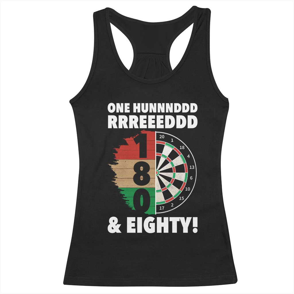 One Hundred And Eighty Racerback Tank Top Funny Darts Player Gift - Wonder Print Shop