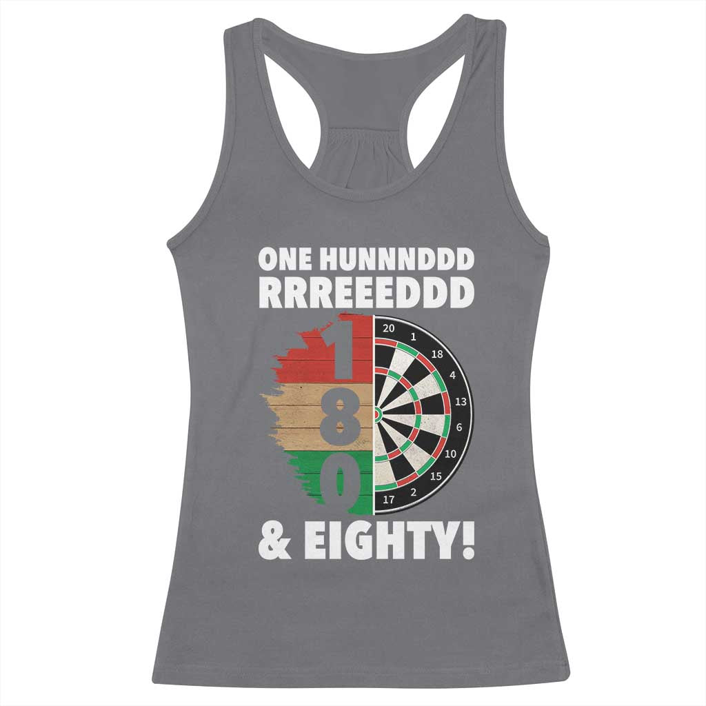 One Hundred And Eighty Racerback Tank Top Funny Darts Player Gift - Wonder Print Shop