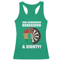 One Hundred And Eighty Racerback Tank Top Funny Darts Player Gift - Wonder Print Shop