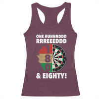 One Hundred And Eighty Racerback Tank Top Funny Darts Player Gift - Wonder Print Shop