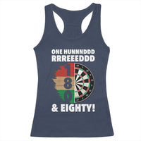 One Hundred And Eighty Racerback Tank Top Funny Darts Player Gift - Wonder Print Shop