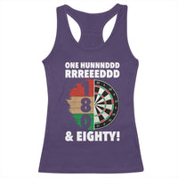 One Hundred And Eighty Racerback Tank Top Funny Darts Player Gift - Wonder Print Shop