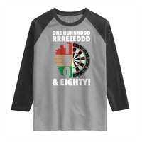One Hundred And Eighty Raglan Shirt Funny Darts Player Gift - Wonder Print Shop