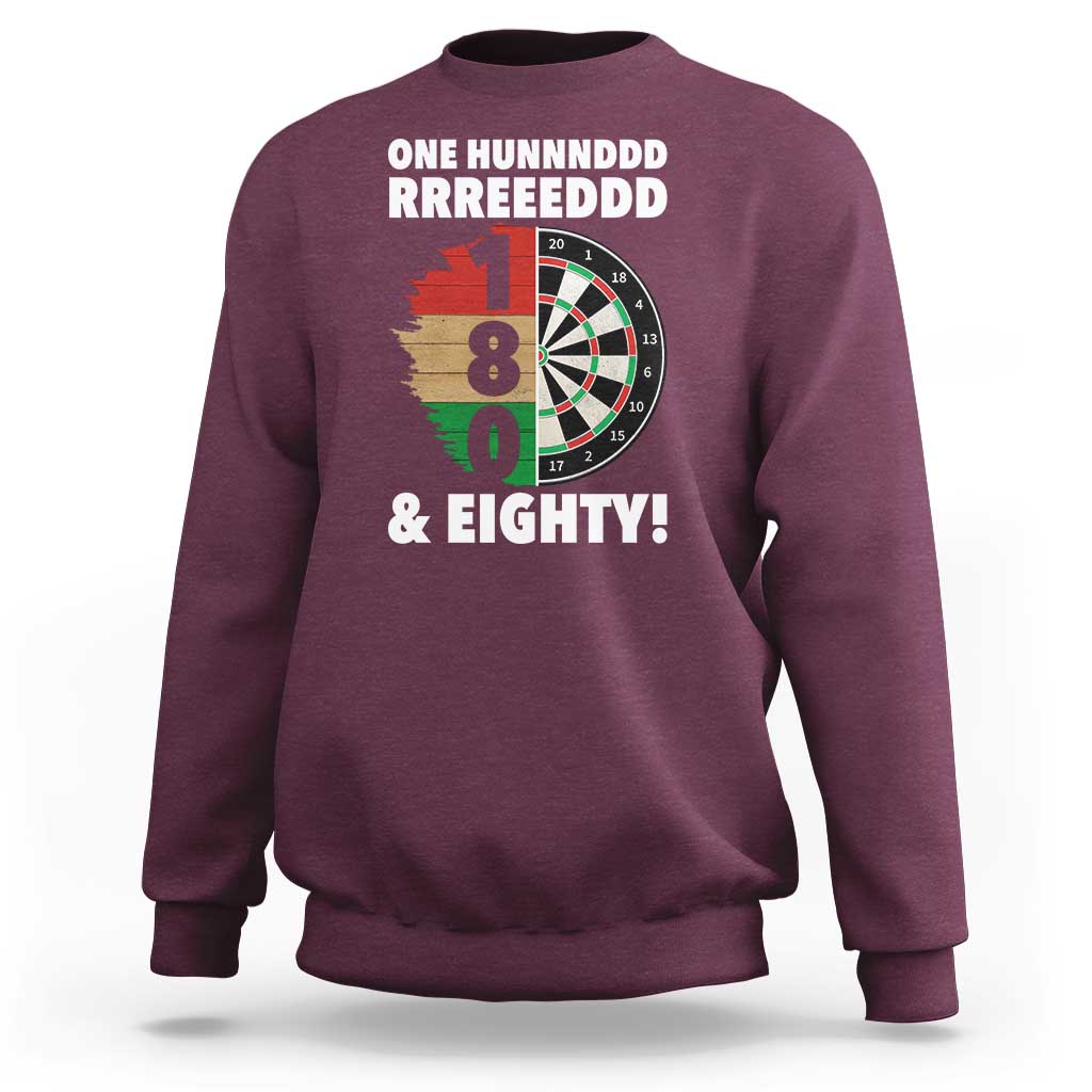 One Hundred And Eighty Sweatshirt Funny Darts Player Gift - Wonder Print Shop