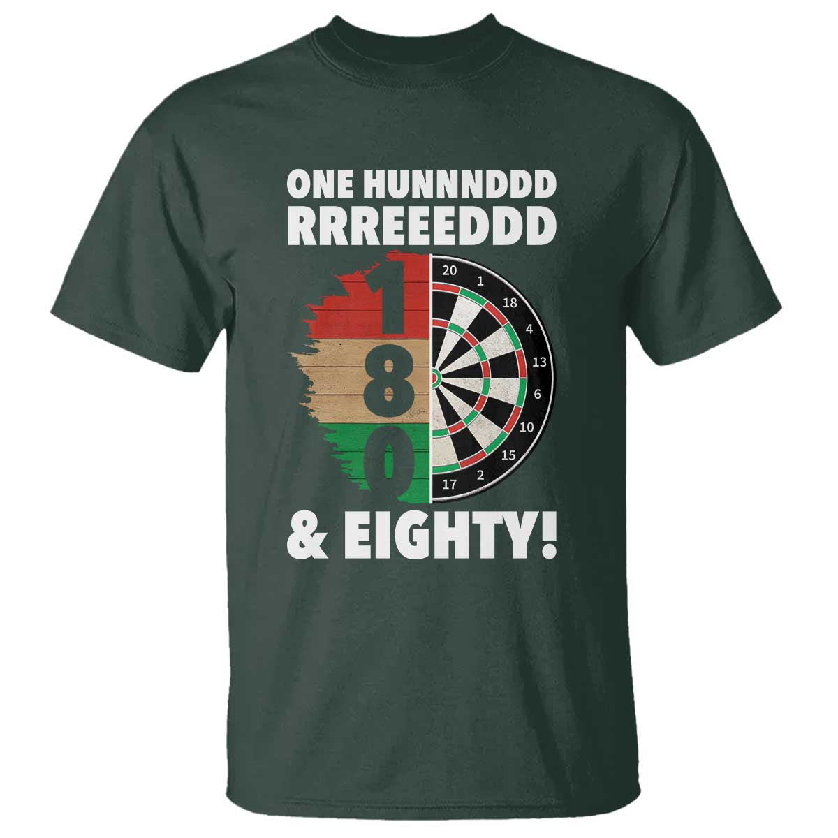 One Hundred And Eighty T Shirt Funny Darts Player Gift - Wonder Print Shop