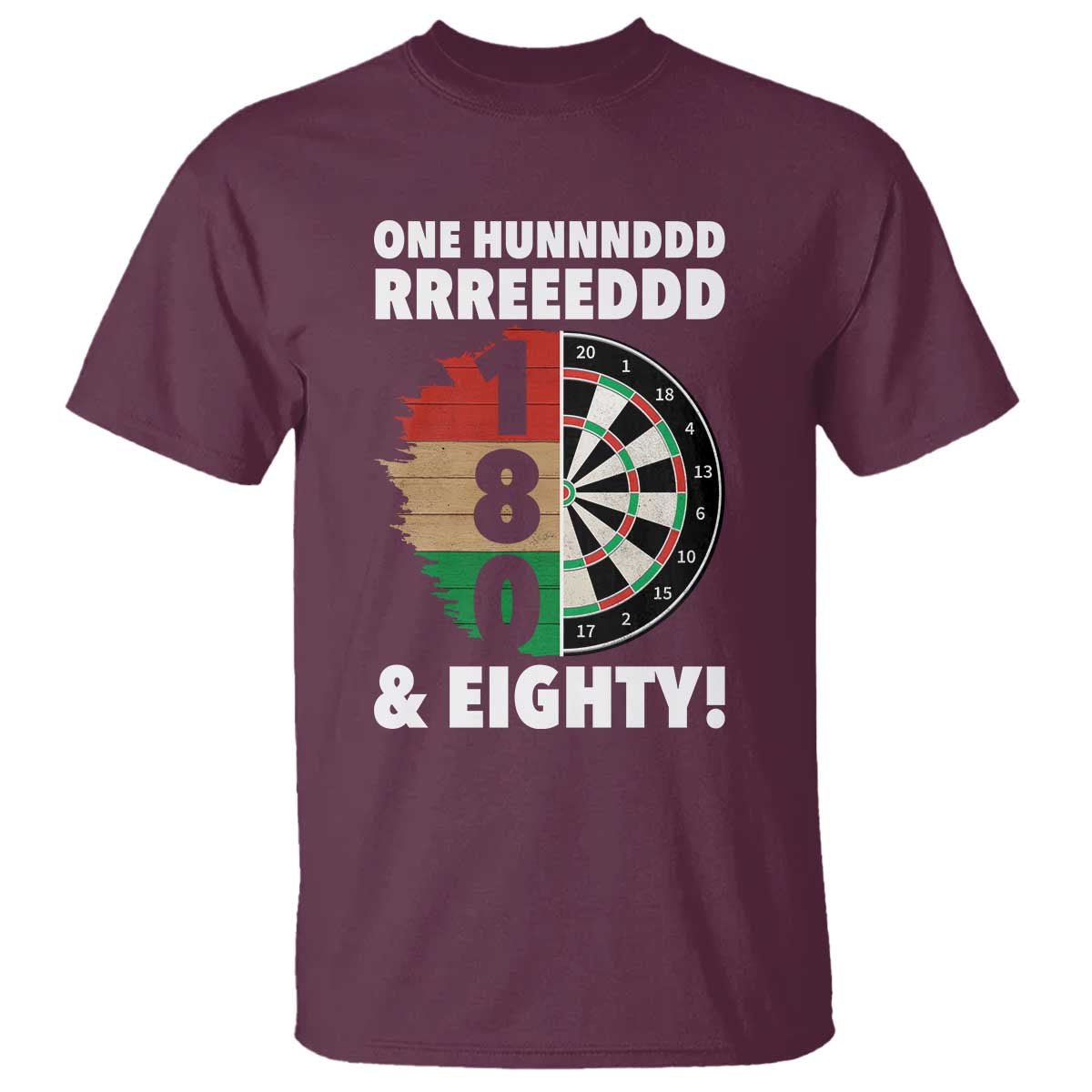 One Hundred And Eighty T Shirt Funny Darts Player Gift - Wonder Print Shop