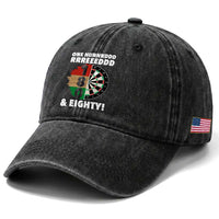 One Hundred And Eighty Washed Cotton Baseball Cap Funny Darts Player Gift