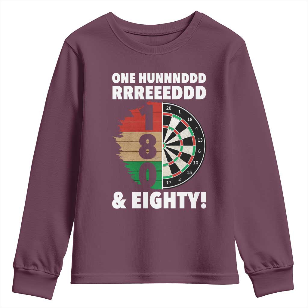 One Hundred And Eighty Youth Sweatshirt Funny Darts Player Gift - Wonder Print Shop