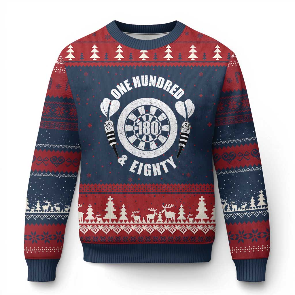 Triple 20 Master Dartist Gift Ugly Christmas Sweater One Hundred And Eighty - Wonder Print Shop