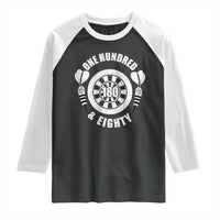 Triple 20 Master Dartist Gift Raglan Shirt One Hundred And Eighty - Wonder Print Shop