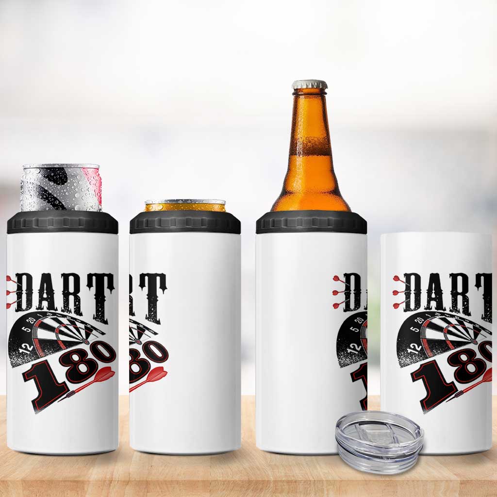 Max Score 180 Darts Lover 4 in 1 Can Cooler Tumbler Darts Team Party Gift - Wonder Print Shop