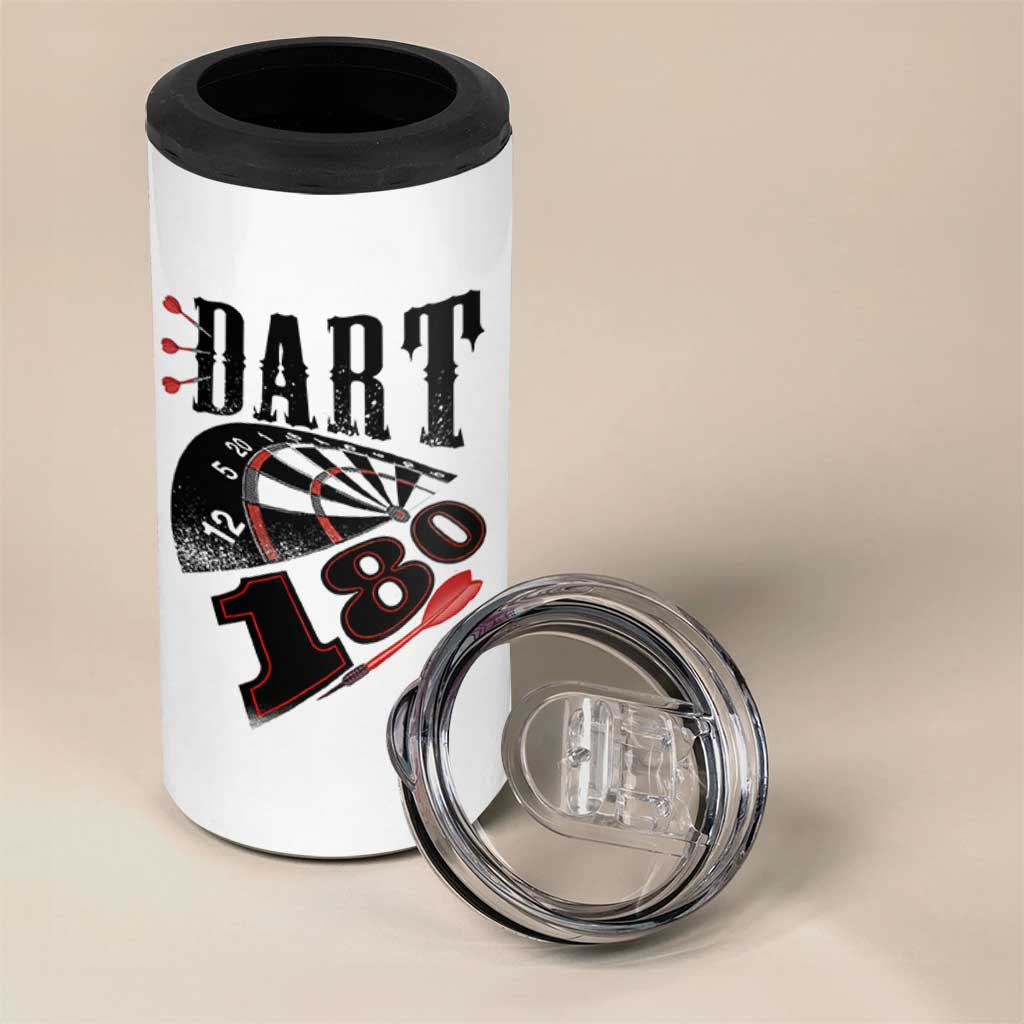 Max Score 180 Darts Lover 4 in 1 Can Cooler Tumbler Darts Team Party Gift - Wonder Print Shop