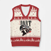 Max Score 180 Darts Lover V-Neck Knit Sweater Vest Darts Team Party Gift - Wonder Print Shop