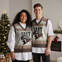 Max Score 180 Darts Lover V-Neck Knit Sweater Vest Darts Team Party Gift - Wonder Print Shop