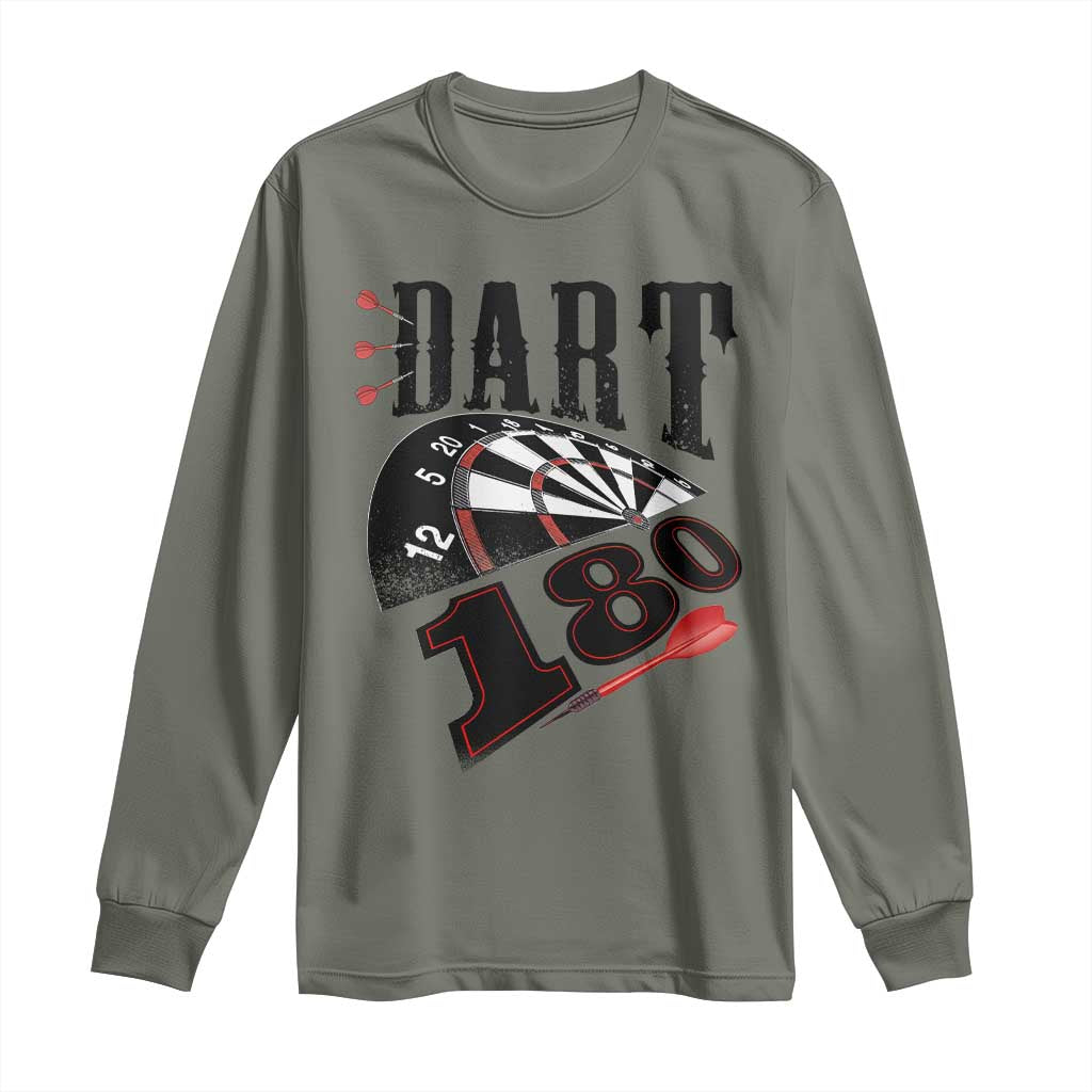 Max Score 180 Darts Lover Long Sleeve Shirt Darts Team Party Gift - Wonder Print Shop