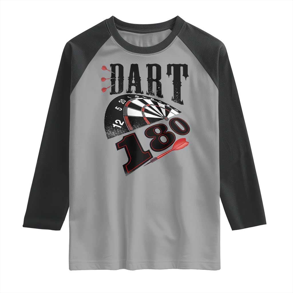 Max Score 180 Darts Lover Raglan Shirt Darts Team Party Gift - Wonder Print Shop