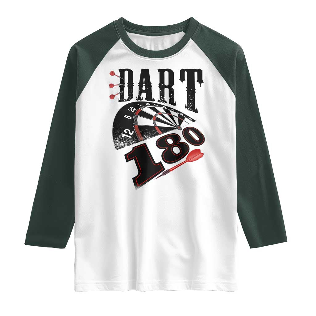 Max Score 180 Darts Lover Raglan Shirt Darts Team Party Gift - Wonder Print Shop