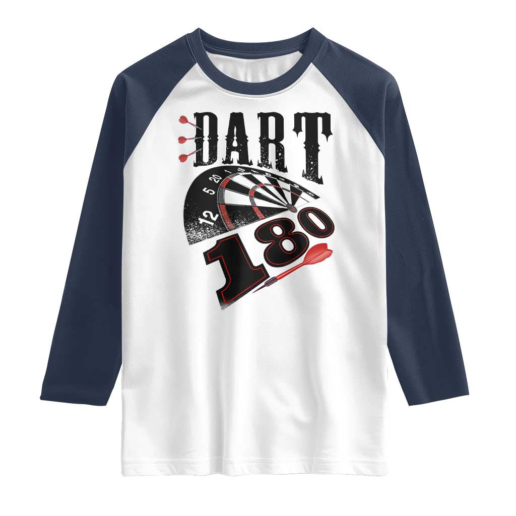 Max Score 180 Darts Lover Raglan Shirt Darts Team Party Gift - Wonder Print Shop