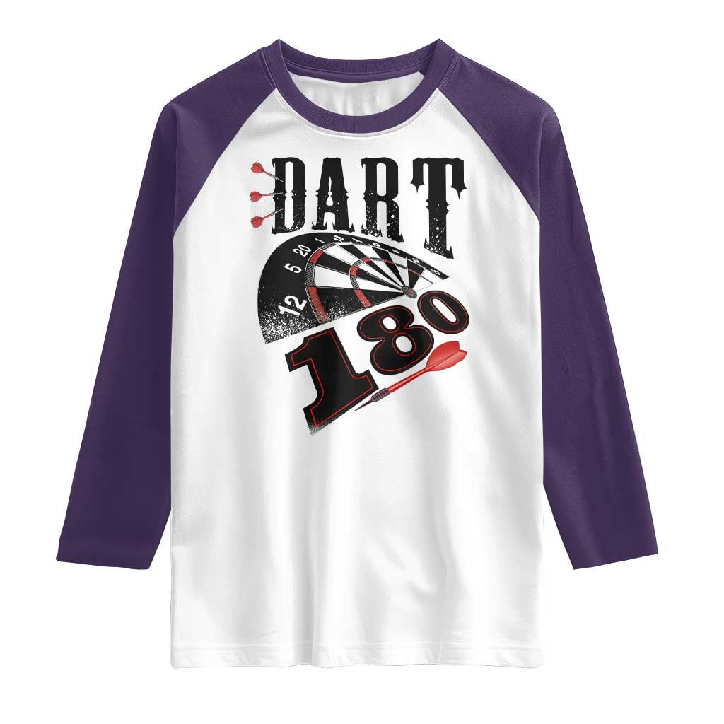 Max Score 180 Darts Lover Raglan Shirt Darts Team Party Gift - Wonder Print Shop