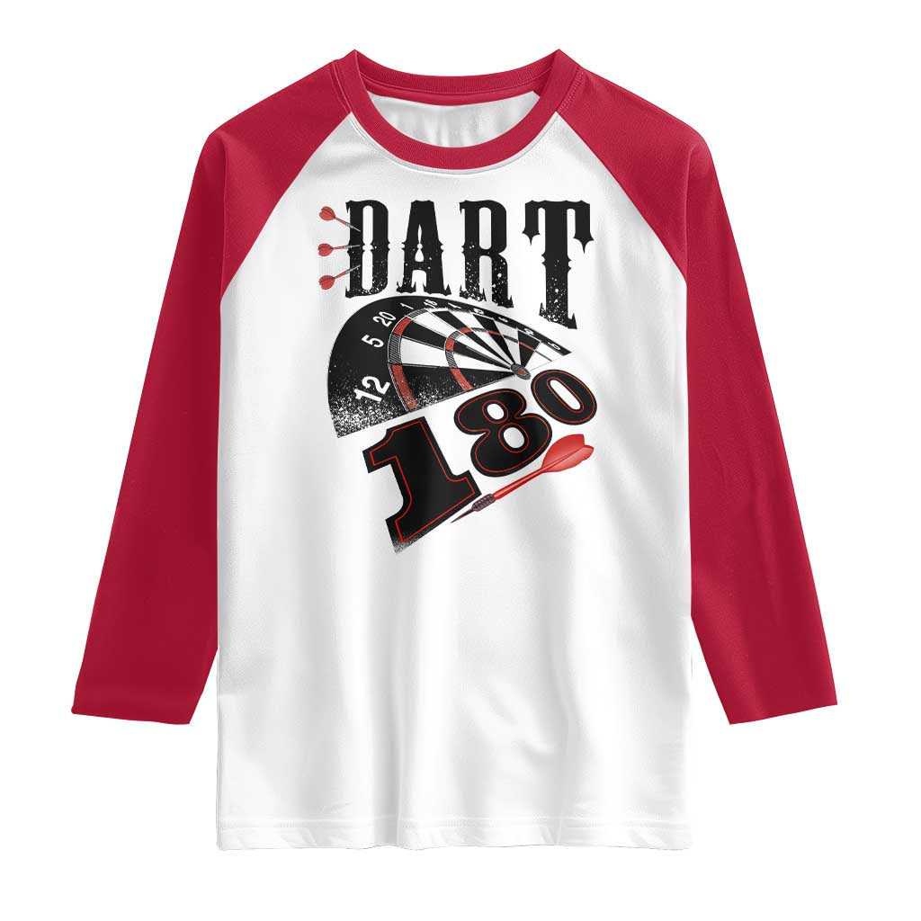 Max Score 180 Darts Lover Raglan Shirt Darts Team Party Gift - Wonder Print Shop