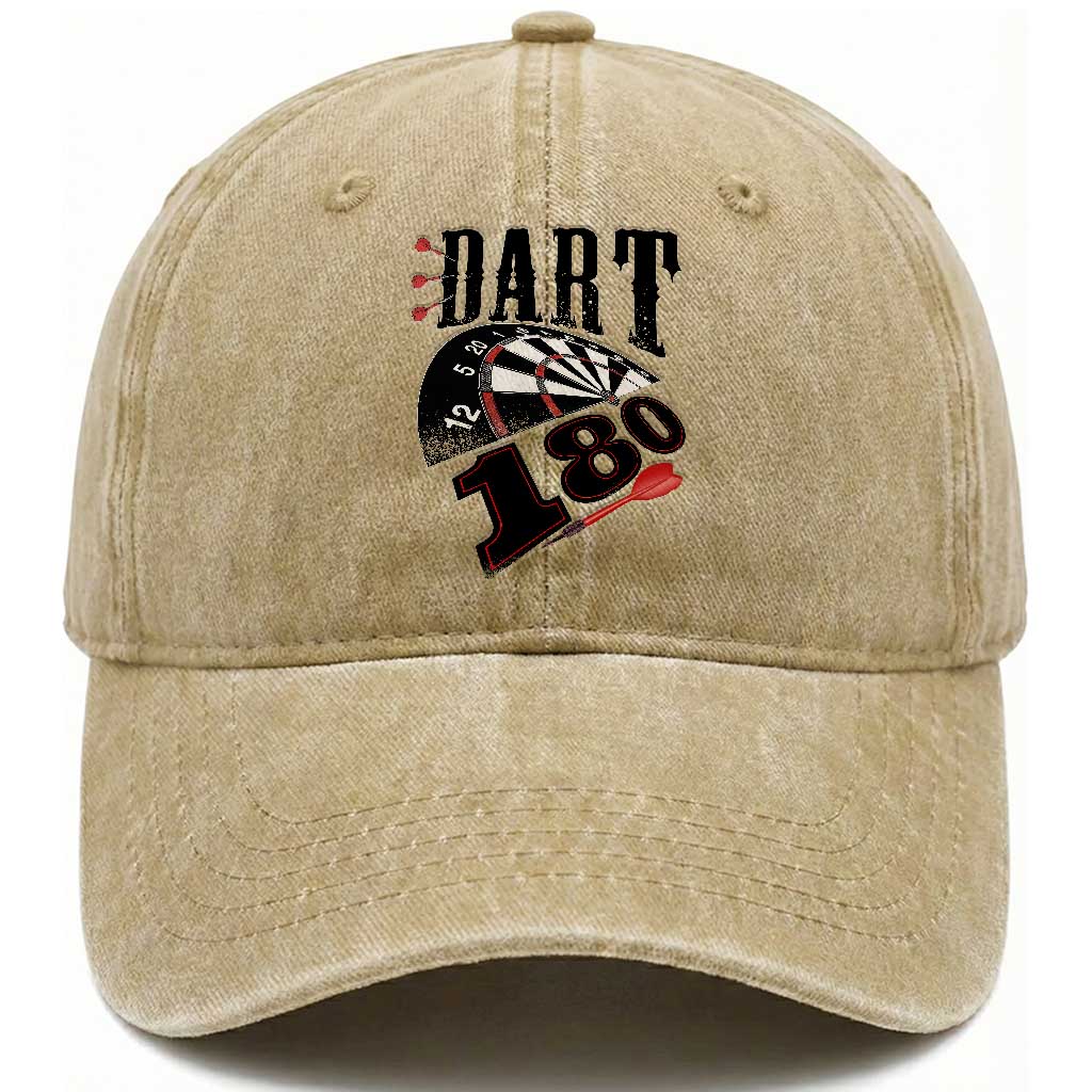 Max Score 180 Darts Lover Washed Cotton Baseball Cap Darts Team Party Gift