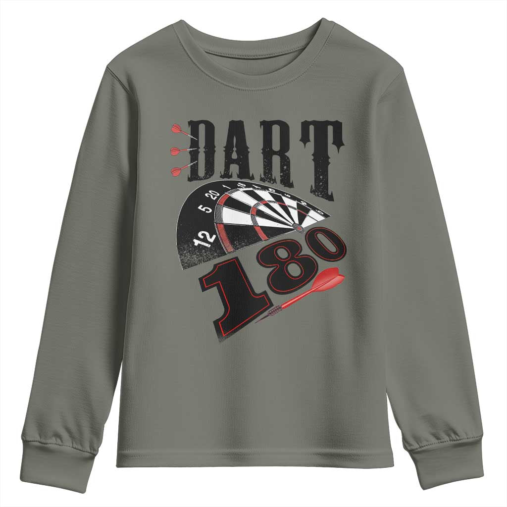 Max Score 180 Darts Lover Youth Sweatshirt Darts Team Party Gift - Wonder Print Shop