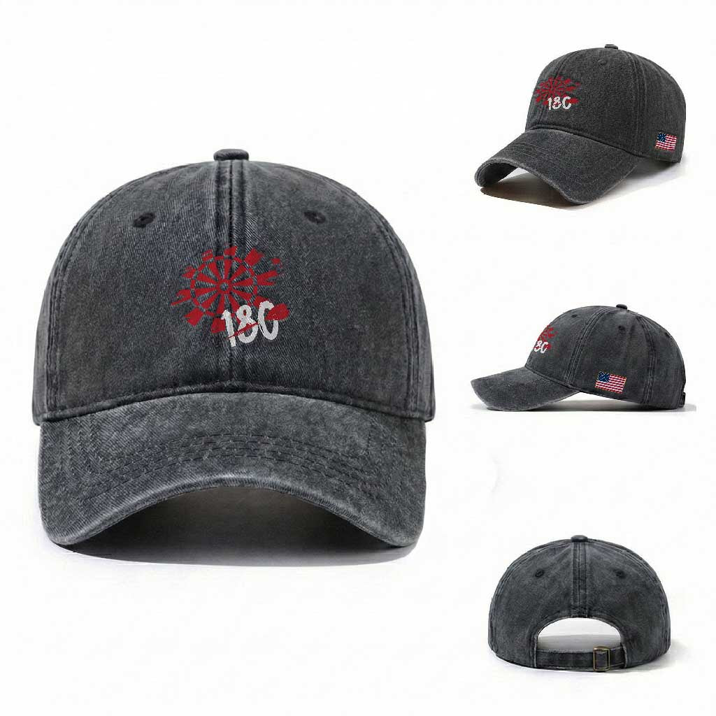 Triple 20 Master Dartist Washed Cotton Baseball Cap Funny Pub Games Drinking Gift