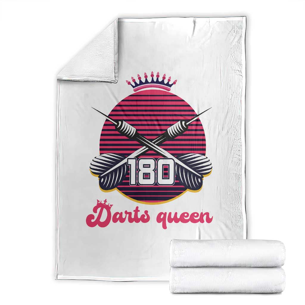 Darts Queen 180 Max Score Throw Blanket Funny Bullseye Shooter Gift - Wonder Print Shop