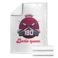 Darts Queen 180 Max Score Throw Blanket Funny Bullseye Shooter Gift - Wonder Print Shop