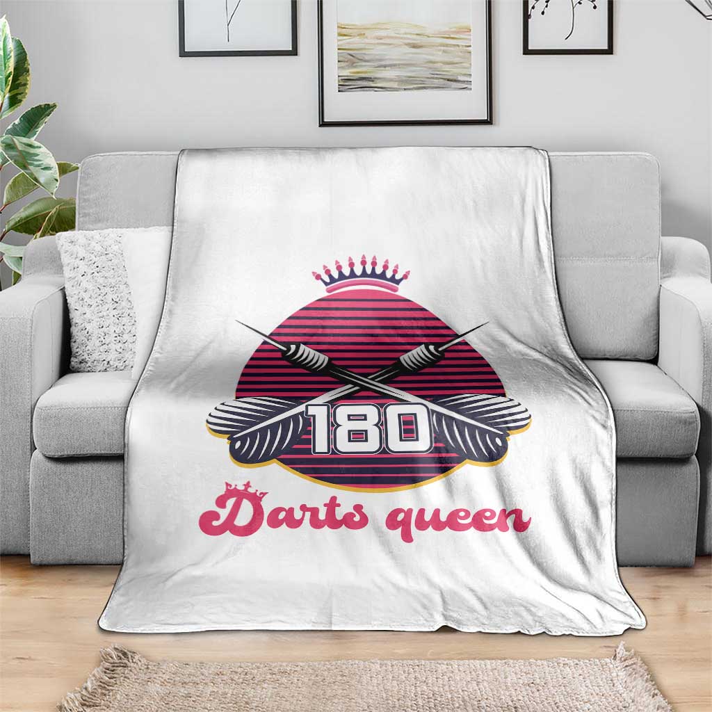 Darts Queen 180 Max Score Throw Blanket Funny Bullseye Shooter Gift - Wonder Print Shop