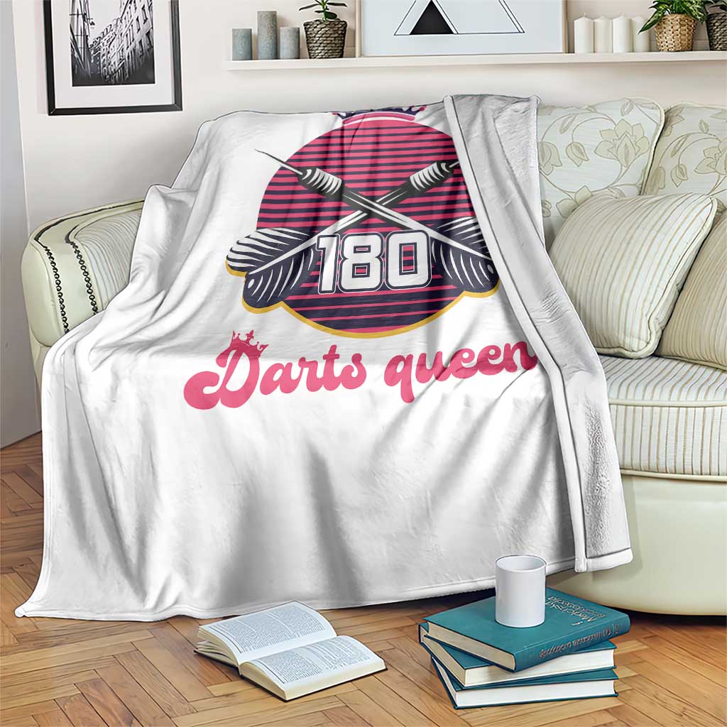 Darts Queen 180 Max Score Throw Blanket Funny Bullseye Shooter Gift - Wonder Print Shop