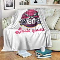 Darts Queen 180 Max Score Throw Blanket Funny Bullseye Shooter Gift - Wonder Print Shop